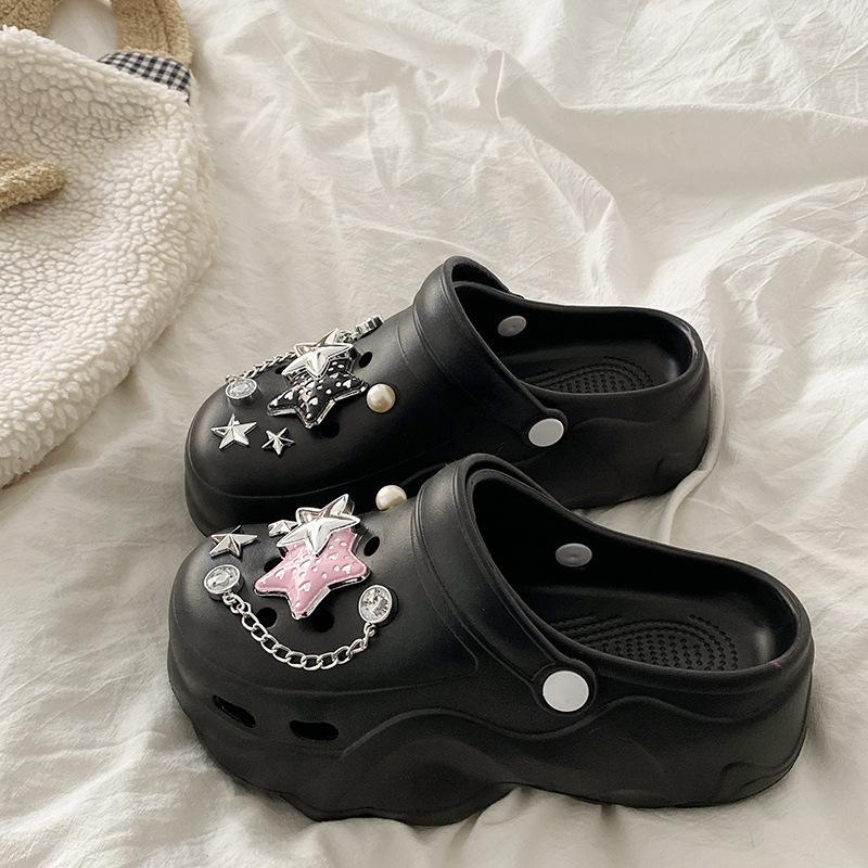 2025 New Summer Women's Crocs: Arch Support, Thick Sole, Eva Outwear, Non-Slip, Soft Sole.