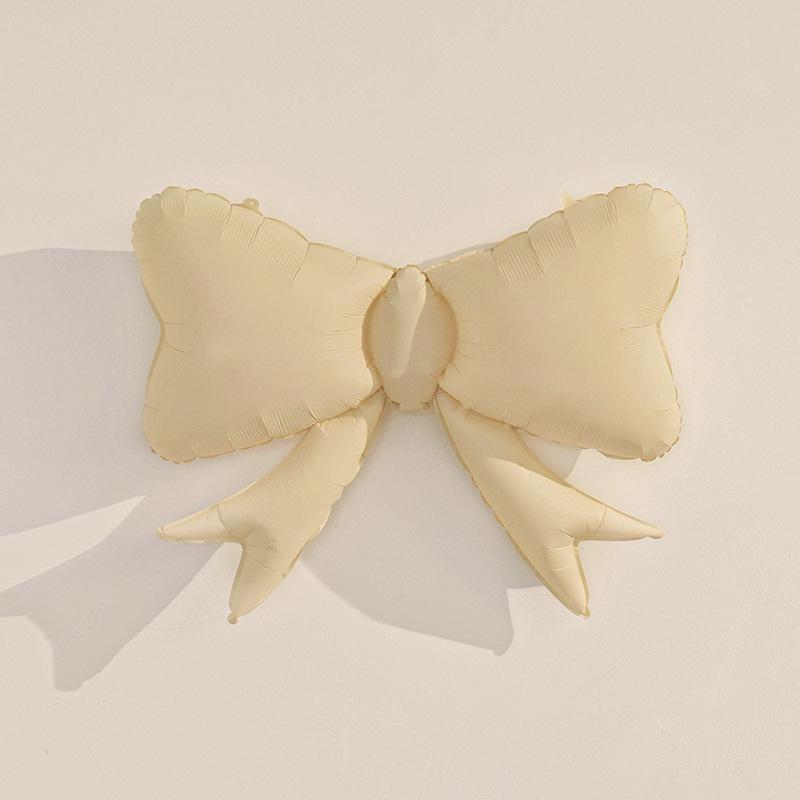 Korean-Style Macaron Color Bow Balloons for Baby Birthday Party Decor