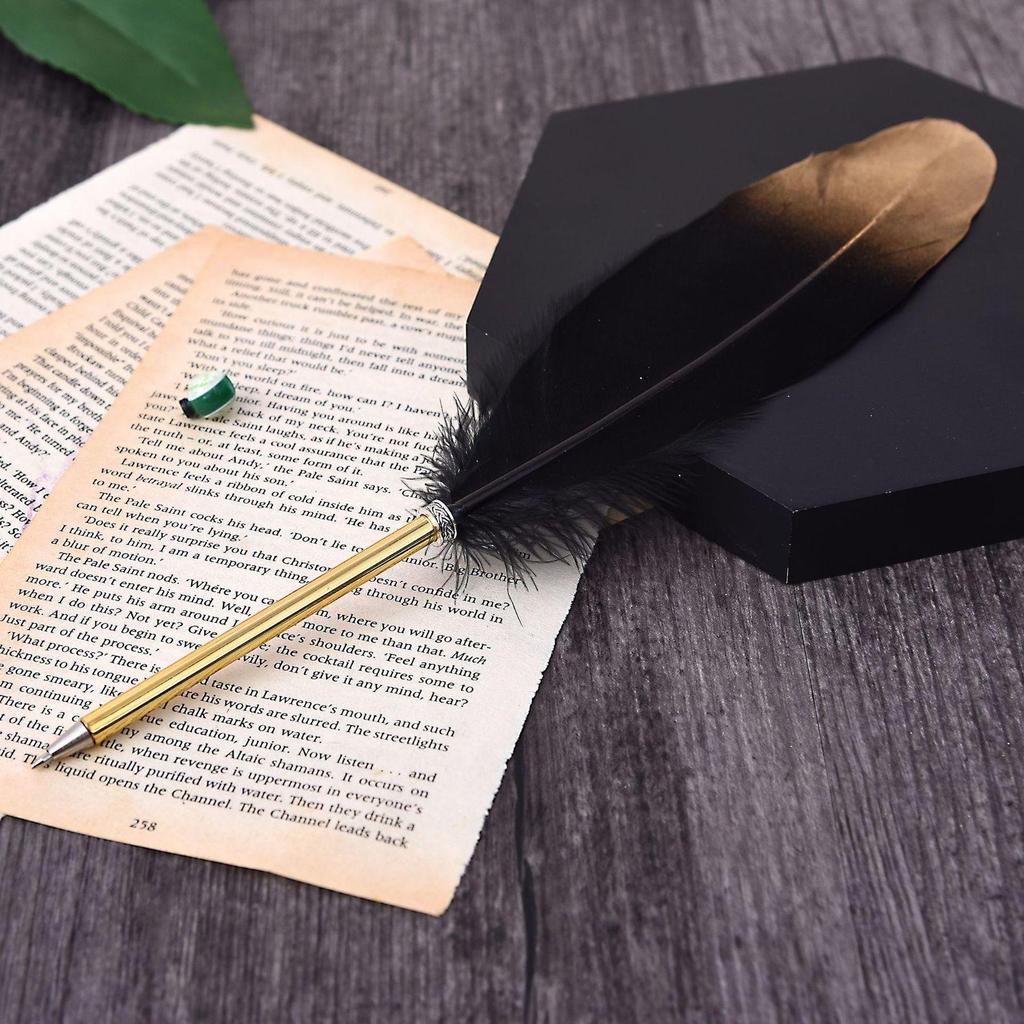 1/3pcs Charming Feather Style Ballpoint Pen - Perfect for Office, School, and Gifts