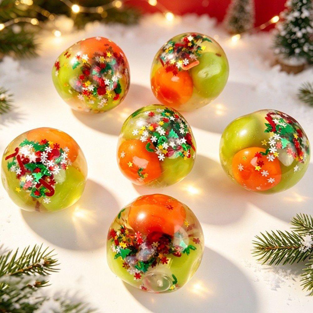 Creative Crispy Handmade Ball Anxiety Relief Christmas Squishy Toy TPR Fidget Toy Children's Gifts