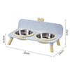 Love-heart Double Bowl Cat Bowl Stainless Steel Dog Water Bowl Cat Feeder Bowl  for Puppy and Cat