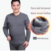 Men's Thermal Knitted Sweater - Plus Velvet, Round Neck, Thick Autumn/Winter Wear