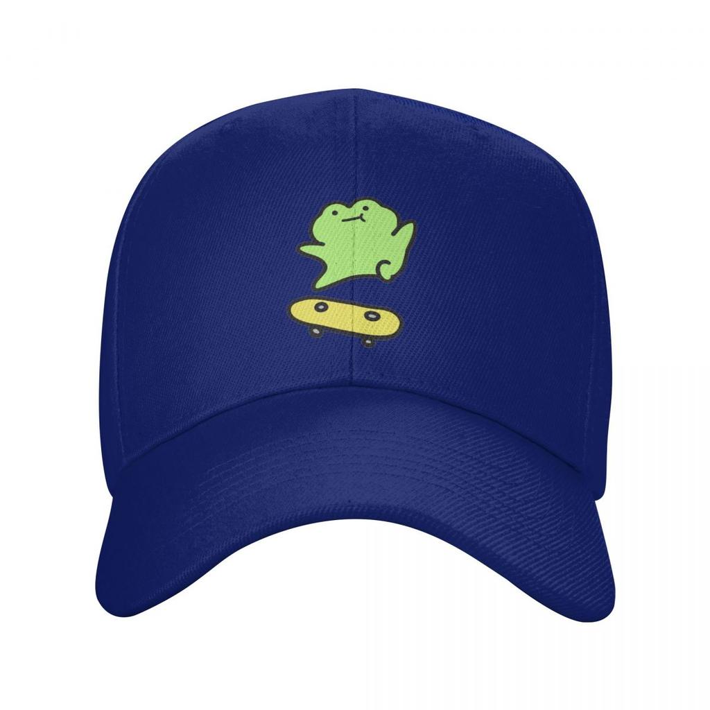 Unisex Baseball Hats Cartoon Cute Frog Playing Skateboard Outdoor Streetwear Hats Sports Baseball Caps Hip Hop Cap Casquette
