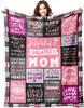 Gifts from Daughter Son for Mother's Day Birthday Mom Gifts Anniversary Unique Gifts for Mom Super Soft Flannel Throw Blankets