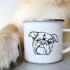 Original Mugs Coffee Cups to Sublimate Cute Dog Printed Enamel Coffee Tea Mugs Office Home Party Beer Drink Cola Cups Travel Cup