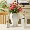 White electroplated ceramic general jar vase decoration for home living room foyer flower arrangement