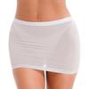 Womens Semi See Through Miniskirt Solid Color Elastic Waistband Pencil Skirt Nightwear Clubwear