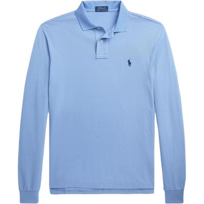Polo Langarm Baumwoll-Poloshirt mit Pony-Stickerei Herren Tops MNPOKNI16810184-E32