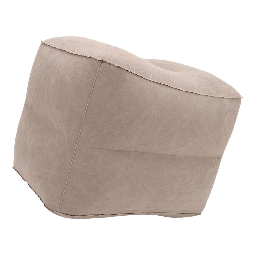 PVC Flocking Foot Rest Pillow Two Layer Reducing Fatigue Pillow Inflatable Foot Pillow  Office Use