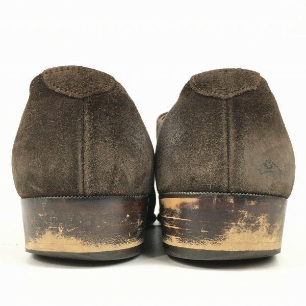 Made in Japan BEAMS HEART Suede Double Monk Strap Business Shoes Dark Brown size 26.0-26.5-27.0 Men's