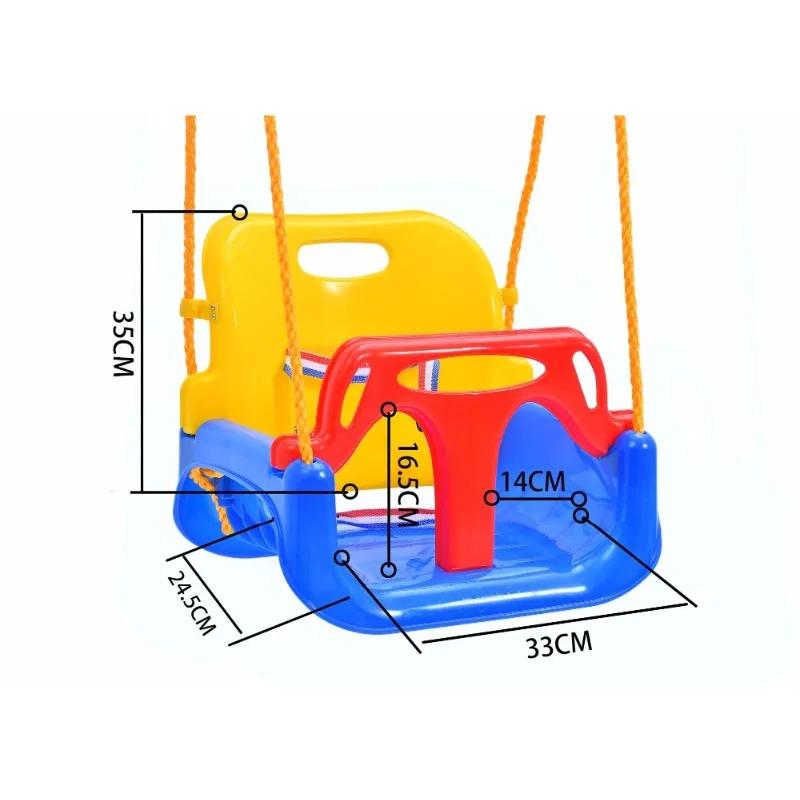 Baby Hanging Chair Swing 3in1 Adjustable Rope High Quality Safety Indoor Outdoor Family Backyard Amusement Equipments Kids Swing