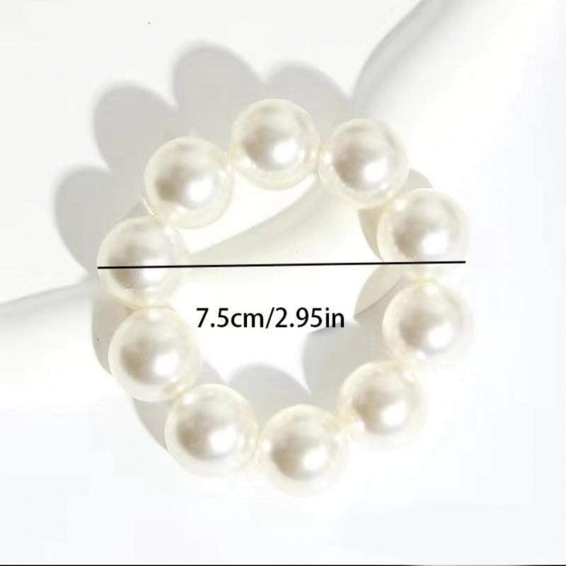 Romantic Pearl Hair Tie & Rope: Versatile Headwear & Handwear for Women - Popular European & American Style