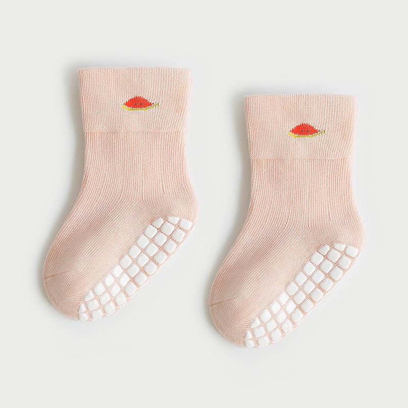 Non-Slip Baby Floor Socks - Cotton, Soft Sole, Boneless, Mid-Calf, for Newborns and Toddlers, Spring/Autumn