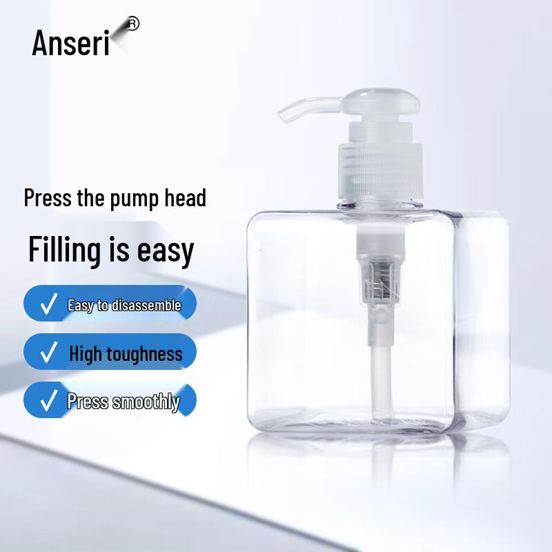 Ansell 250ML Square Transparent Press Dispenser Bottle