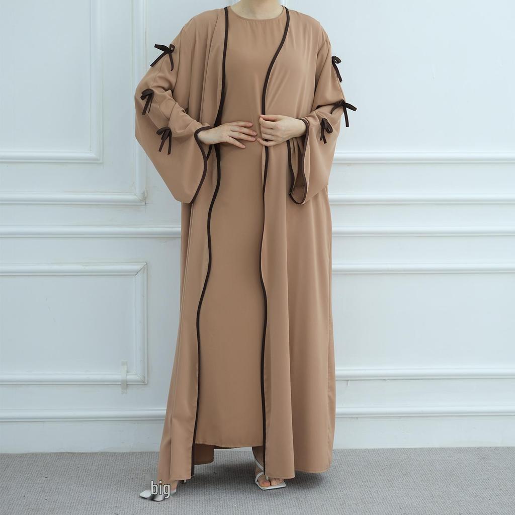 2025 Loriya Pure Beauty Schleifen-Cardigan mit Innenkleid