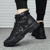 Fashion Canvas Men Boots Lace Up Male Canvas Shoe Platform Ankle Botas Cowboy Motorcycle Boots Fashion  Desert  Botines 2024