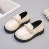 Girls Leather Shoes 2025 Versatile Soft-soled Pearl Shoes Princess Shoes Korean Version Single Shoes Spring Rhinestones British Style Non-slip