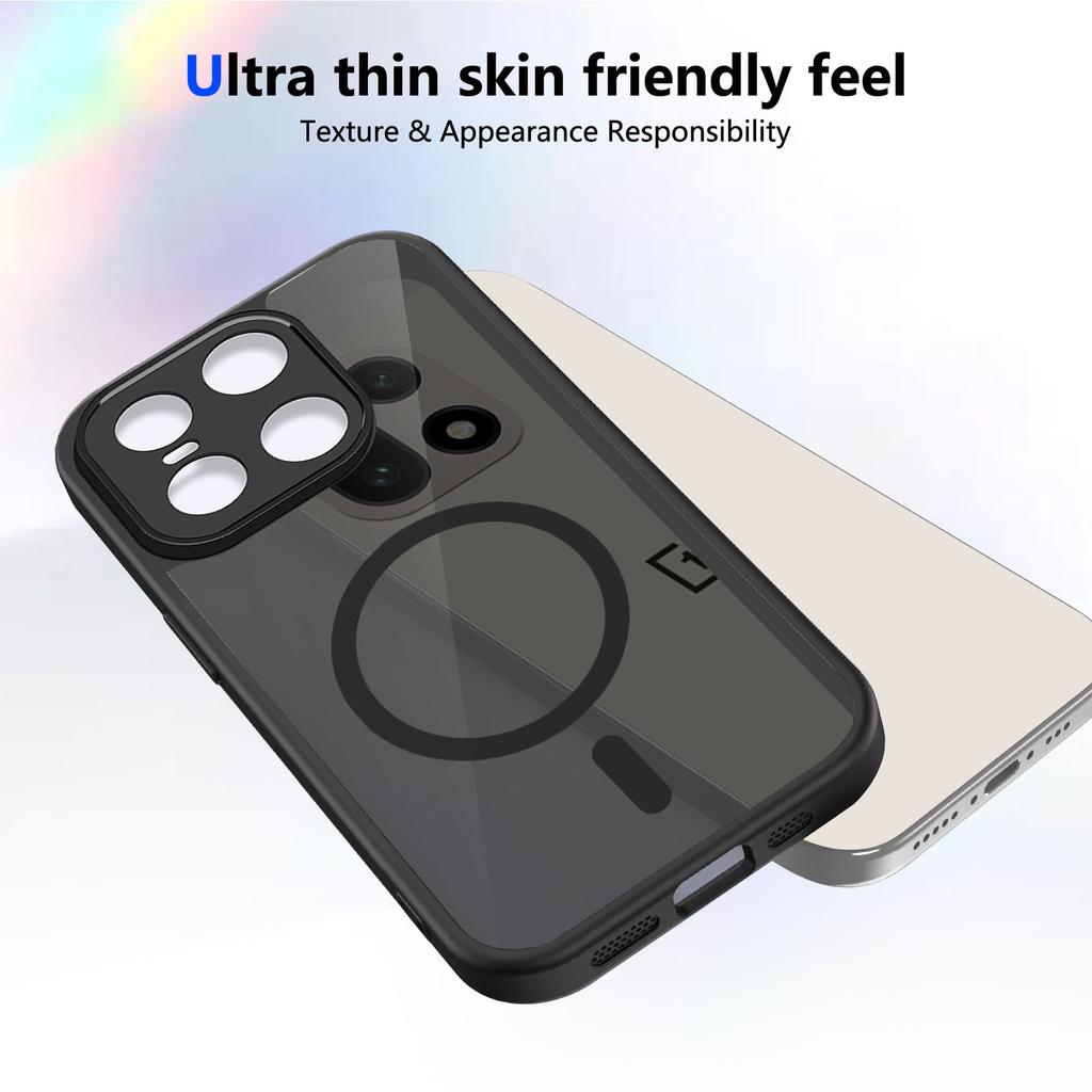 Luxury Matte Translucent Magnetic Shockproof Case For OnePlus 15 ACE5 Pro 13S 13R NordCE5 For Magsafe Wireless Charge Hard Cover