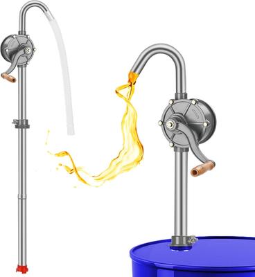 55 Gallon Drum Pump,Rotary All-Aluminum Manual Hand Transfer Pump for 5-55 Gallon Barrels Oil Diesel Kerosene