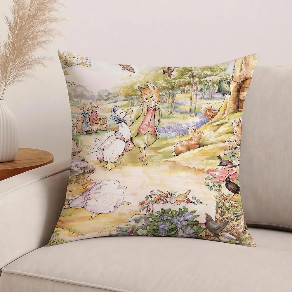 Cartoon Easter P-Peter R-Rabbit Pillow Case Office Cushions Suitable For Sofa Car Bedroom Decorative Cushion Cover