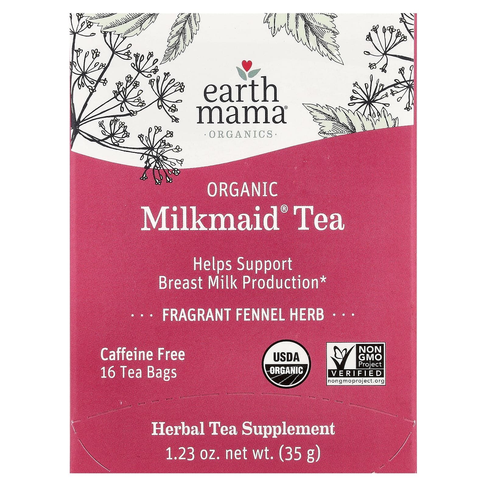 

Органический чай Milkmade®, без кофеина, 16 чайных пакетиков, 35 г (1.23 унции)
