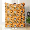 Spider Halloween Blanket Pumpkin Bat Flannel Blanket Warm Halloween Decor Household
