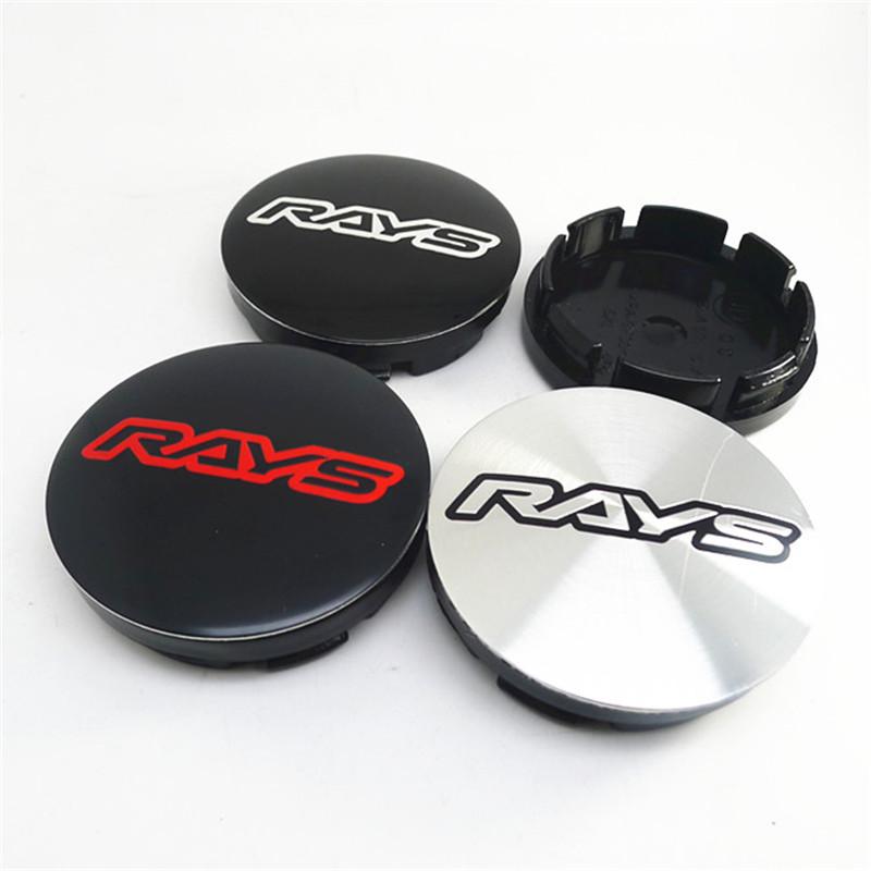 ATA1 4pcs 56mm 53mm Volk Rays Racing Wheel Center Caps Hub Car Styling Rims Replacement Rims Cover Emblem Badge Auto Accessories