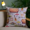 Classic F-Friends Tv Show Cushion Cover Soft Short Plush Double-Sided Printing Home Decor Machine Washable Pillow Case Gift