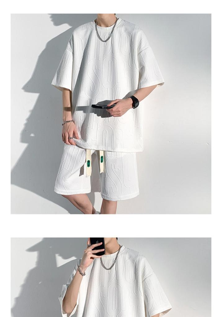 Men's Plus Size Casual Summer Two-Piece Set: Short-Sleeve T-shirt & Shorts