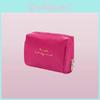 Portable Pink Nylon Waterproof Makeup Toiletry Bag Modern Minimalist Style