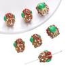 1pc/bag Christmas Series Glazed Colored Hand-Painted Beads DIY Bracelet Necklace Earrings Jewelry Accessories