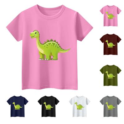 Children's Short Sleeve Neck T-Shirt Animal Print Daily Casual Top