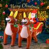 8.2FT LED Light Xmas Inflatable Santa Claus Reindeer Sleigh Toy Yard Party Decoration Home Ornaments Supplies Christmas Gifts