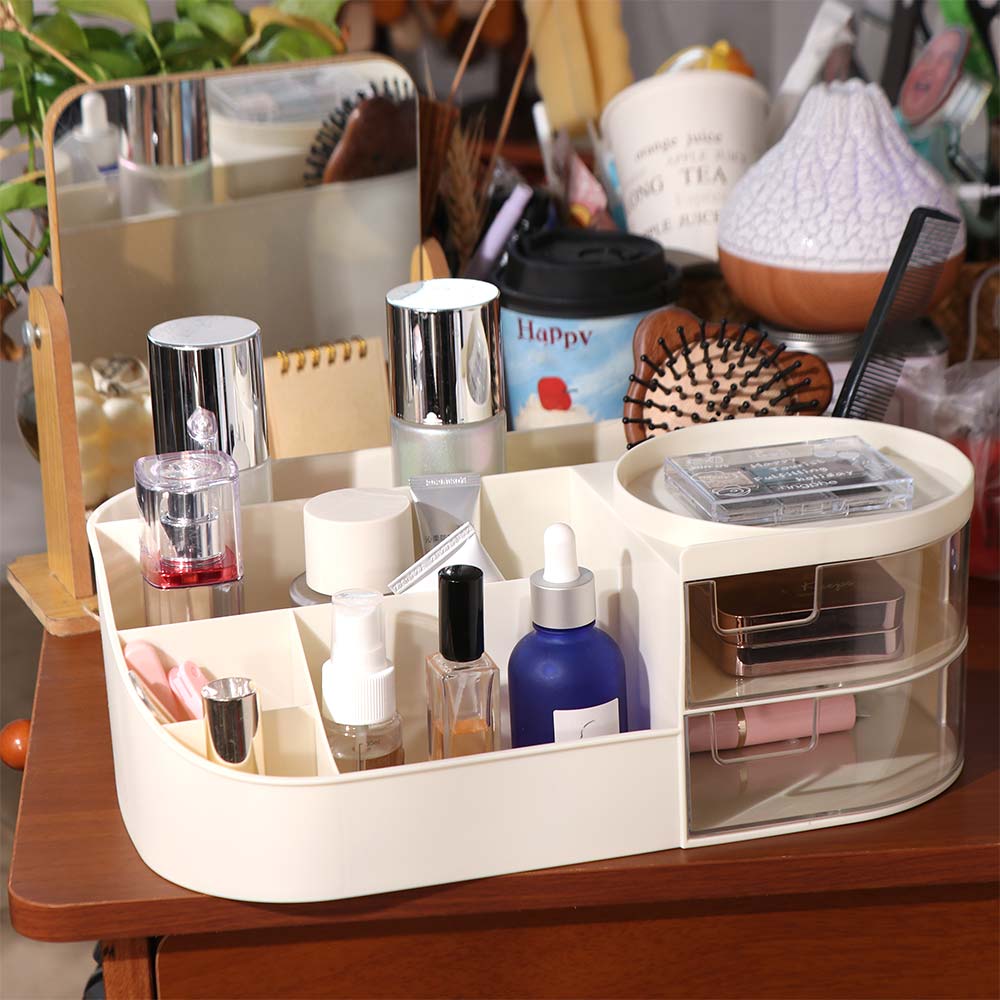 Drawer Type Makeup Box Large Capacity Sundries Storage Box Jewelry Cosmetic Organizer Office