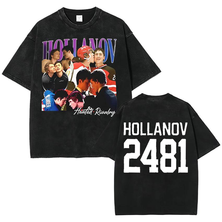 2026 Heated Rivalry Ilya Rozanov 81 Trendy Graphics T Shirt Vintage Washed Mens Oversized Cotton Crewneck Cozy Tshirt Teenagers