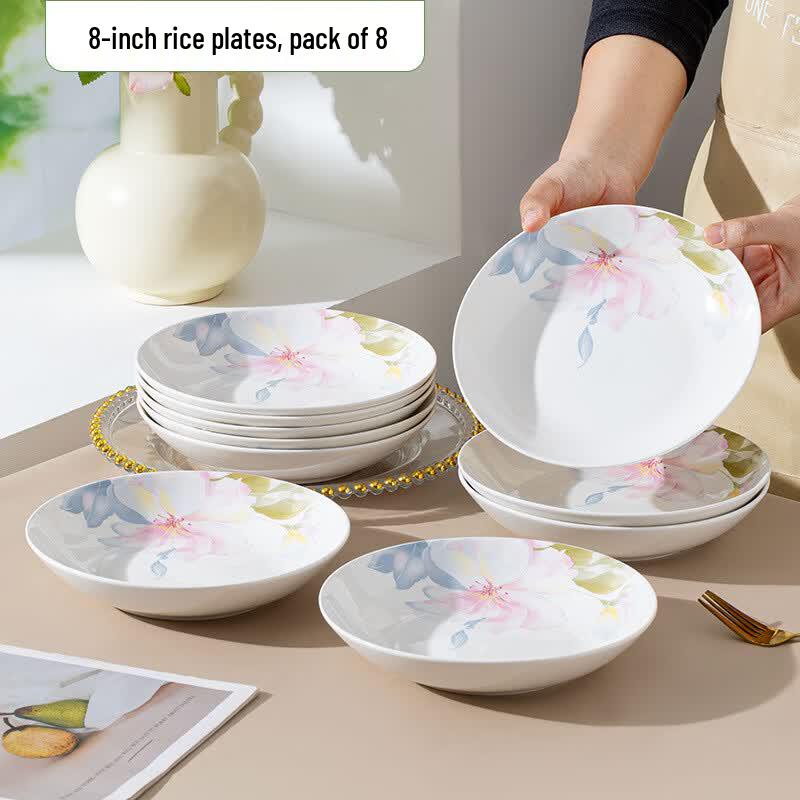 Ru Han Elegant Floral Ceramic Dinnerware Set