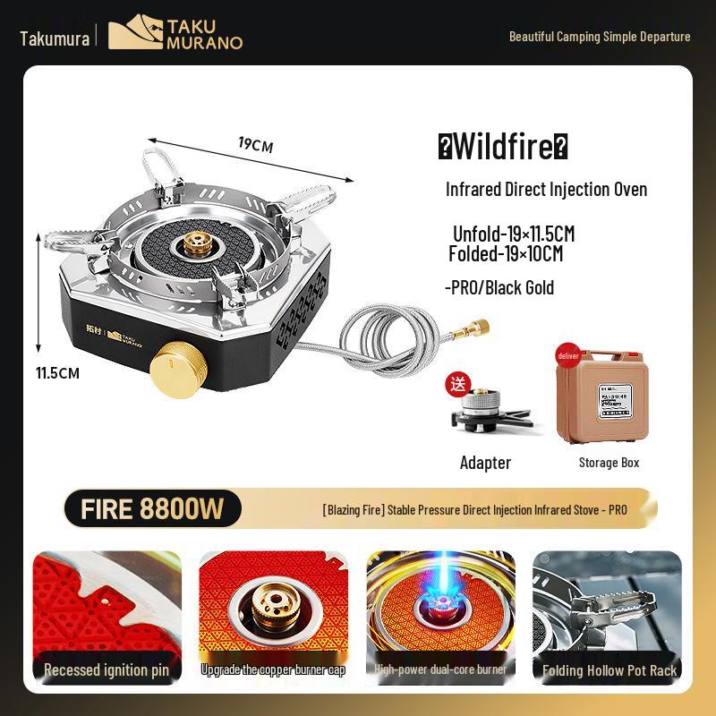 Tuocun Infrared Portable Camping Wildfire Stove - High Heat Magnetic Spray Burner
