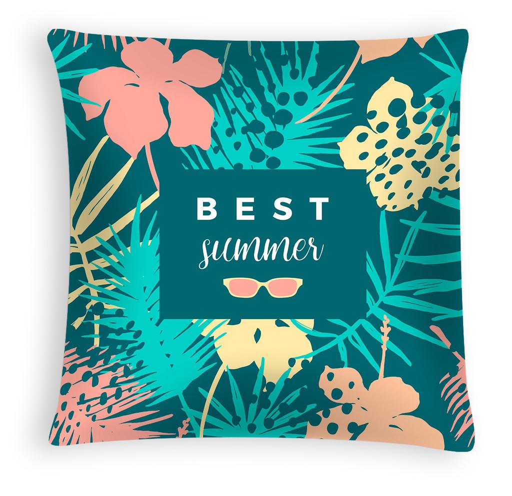 Pineapple Leaf Pillowcase, Nordic Peach Skin Velvet Printed Home, Car and Office Pillow and Cushion Cover