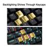 Fitlink FPS MOBA Gaming Stainless Steel Metal Keycaps with Key Puller for Cherry MX 9 Switches On Mechanical Keyboards & Keycaps, (WASD, Gold)