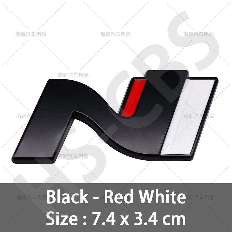 1Pc Metal N Emblem Logo N Badge Decal Nline ar Stickers For IX25 IX35 I20 I30 Kona Tucson Sonata Elantra Veloster Accent Car Styling