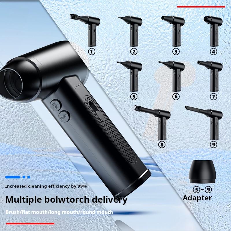 Wireless Air Duster 110000RPM Dust Blowing Gun USB Cordless Compressed Air Blower Keyboard Car Vacuum Cleaners For Detailing