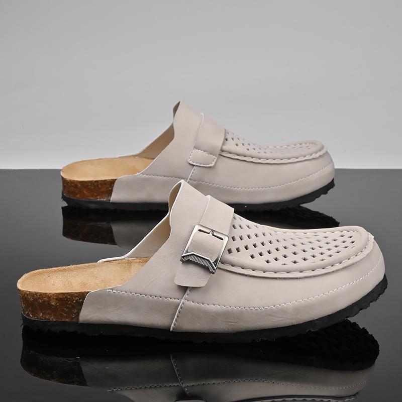 

Летние мужские сандалии из натуральной кожи, мужская повседневная обувь, уличные мужские кожаные сандалии для мужчин, пляжная обувь, римская мужская обувь 46