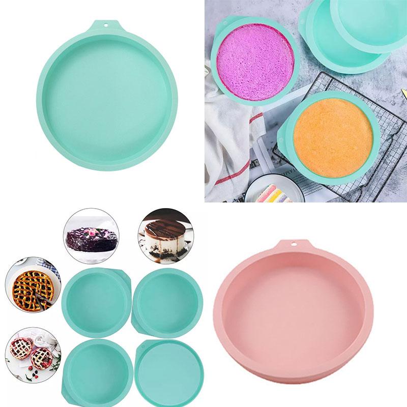 Non-Stick Round Silicone Cake Mold Baking Pan for Dessert Making DIY Bakeware Tool Heat Resistant Reusable Kitchen Accessories