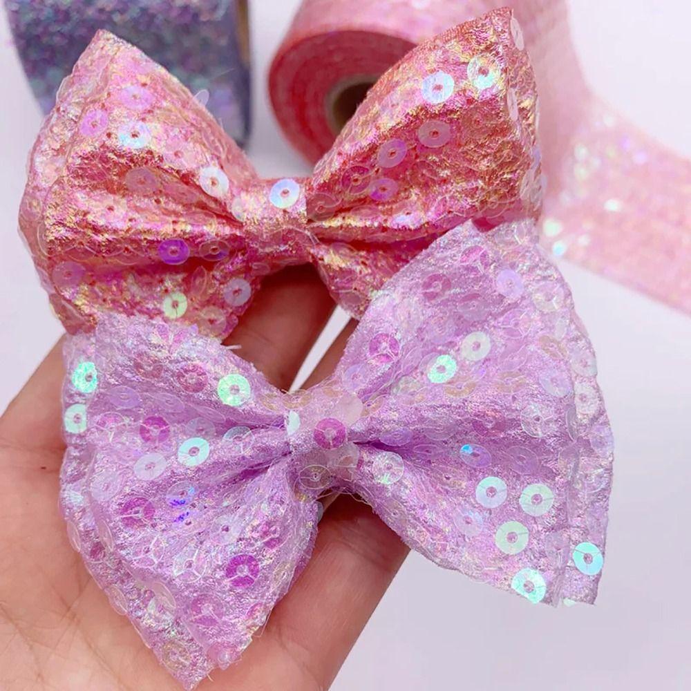 1Roll Party Decoration Headdress Bow Material Embroidery Organza Gift Wrapping Ribbon