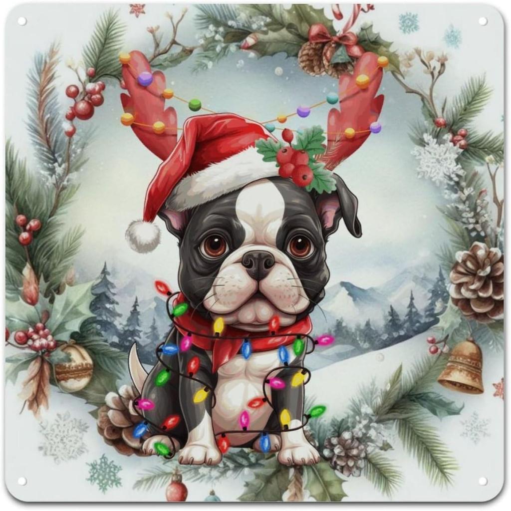 Christmas Metal Wall Art for Home Living Room Kitchen Decor