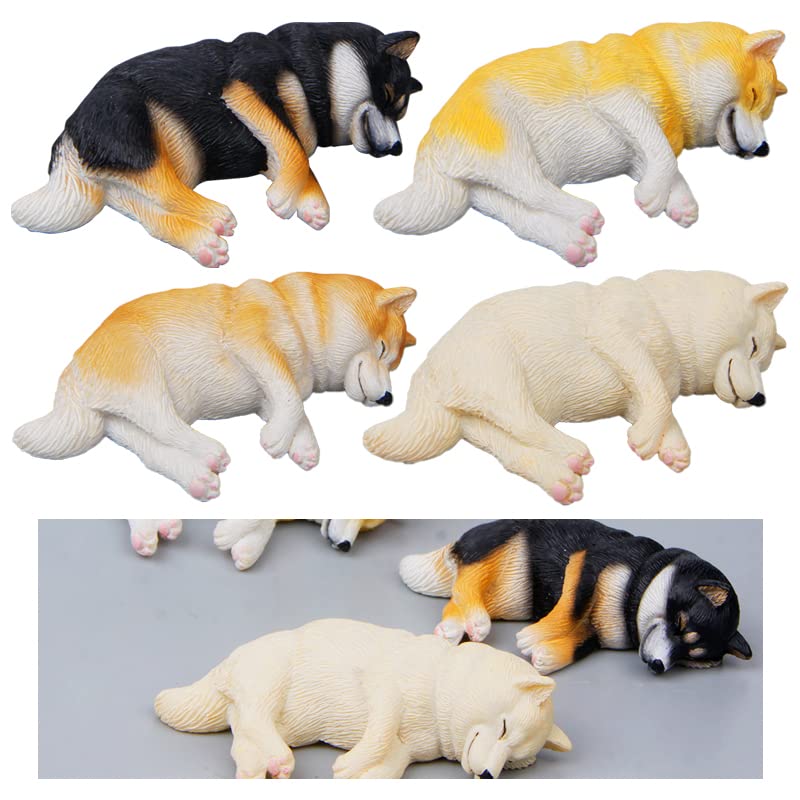 AAGWW House Dog Decor Refrigerator Plush Car Ornament Inu Refrigerator Total of Figurine, Model, Gift, Sticker, Toy, (Shiba Sticker, 4)