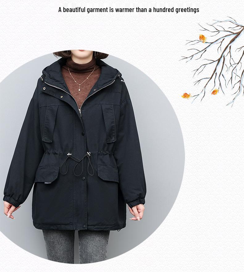 Parka Mi-Long pour Femme - Hiver 2024 Coupe Ample Tendance Manteau en Coton Doublé Polaire