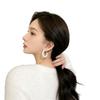 Hair Generation Plush C-Shaped Earrings Temperament Fashionable Large Earrings Women'S High-End Fluffy Large Earrings Jewelry