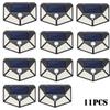 1-12 Pack Solar Lights Outdoor 100 LED Wall Lamp Motion Sensor Lights Waterproof Solar Street Light for Garden Porch Yard Garage