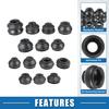 Universal Car Turn to Rod Arm Ball Joint Head Dust Protection Car Suspension Steering Parts Rubber Black